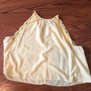 Pacsun Kendall & Kylie Yellow Lace Halter Neck Top